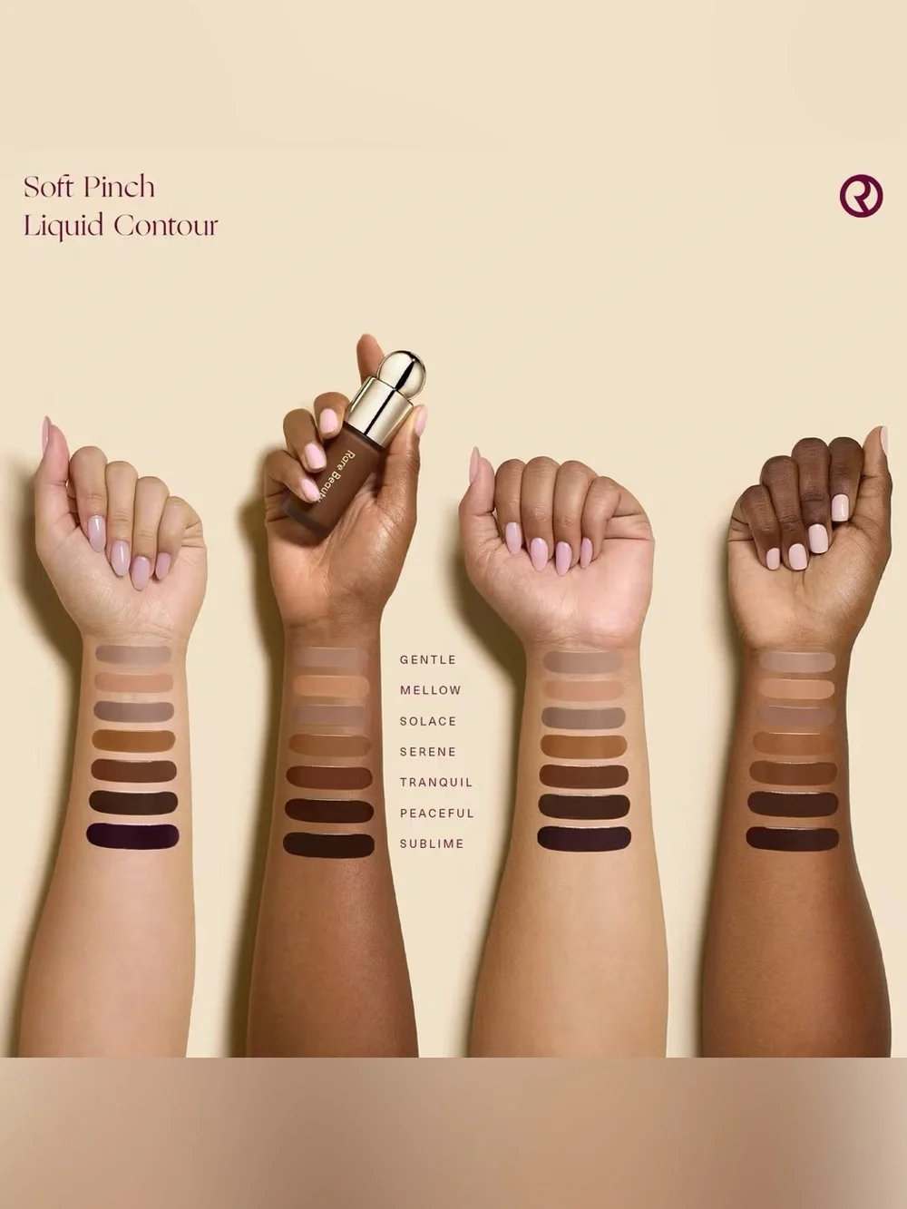 Rare Beauty Solace Soft Pinch Liquid Contour-vegan, medium cool taupe, long wear